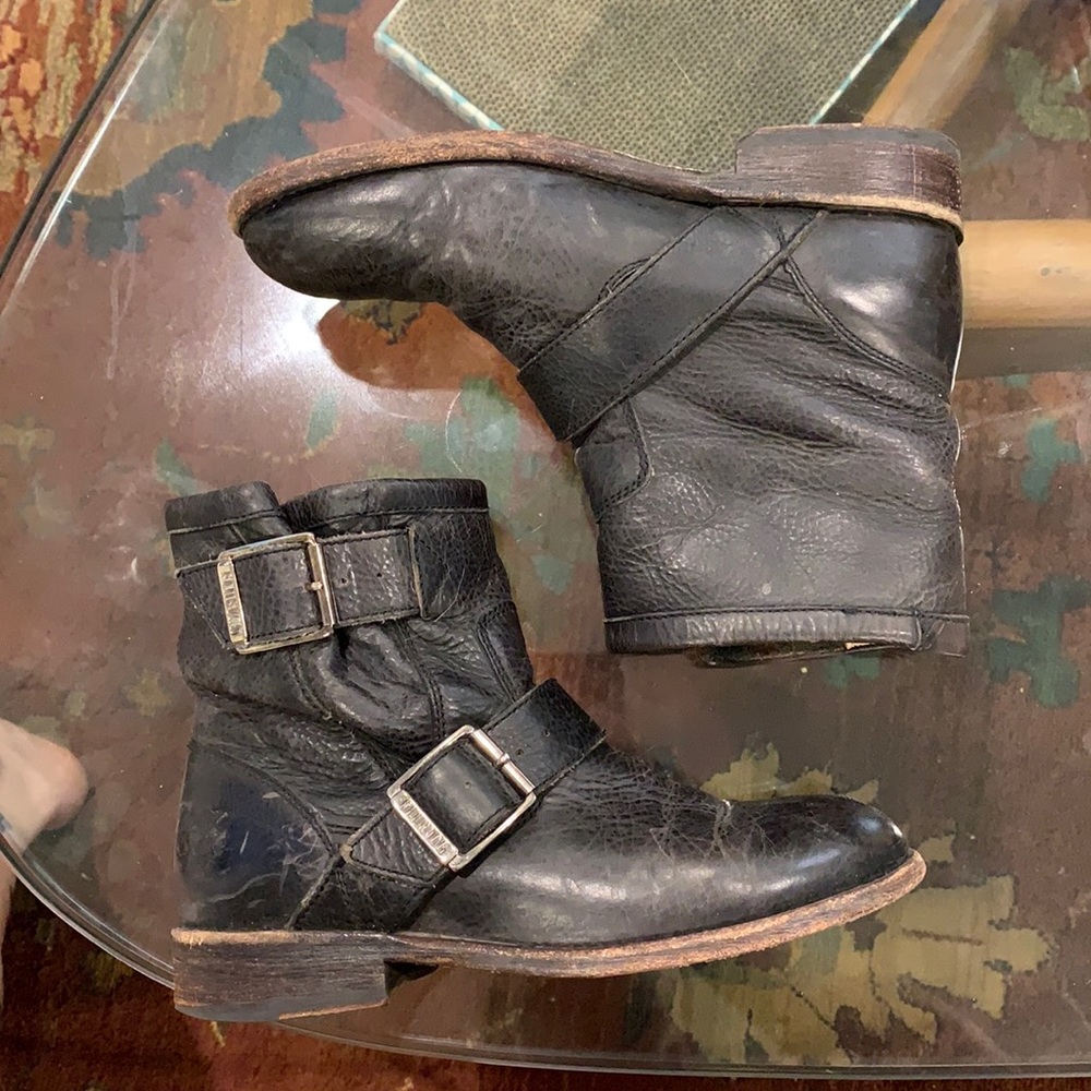 AS IS John Fluevog Biker Booties